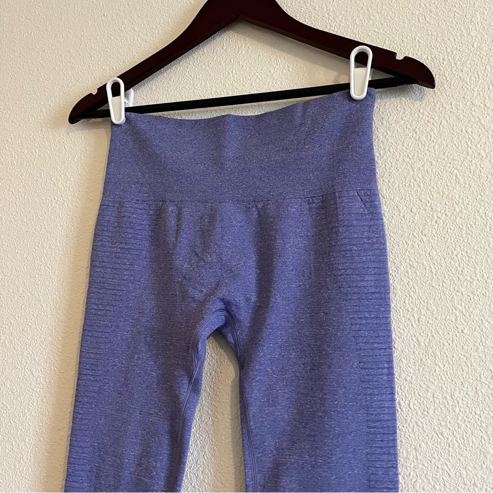 CRVS Curves and Combat Boots Women's Purple Seamless Activewear Leggings Size M